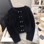 Manteau cardigan tricoté pour femme