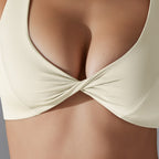 Soutien-gorge de yoga mode de couleur unie pour femme