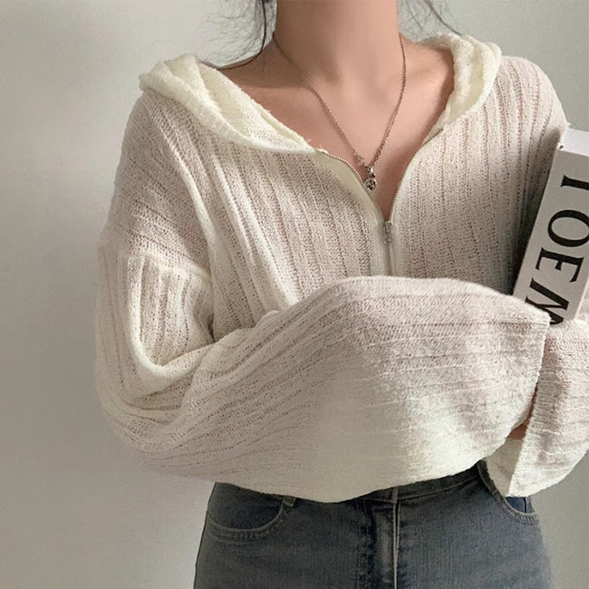 Fashion Solid Color Sweater Coat For Women Main Image