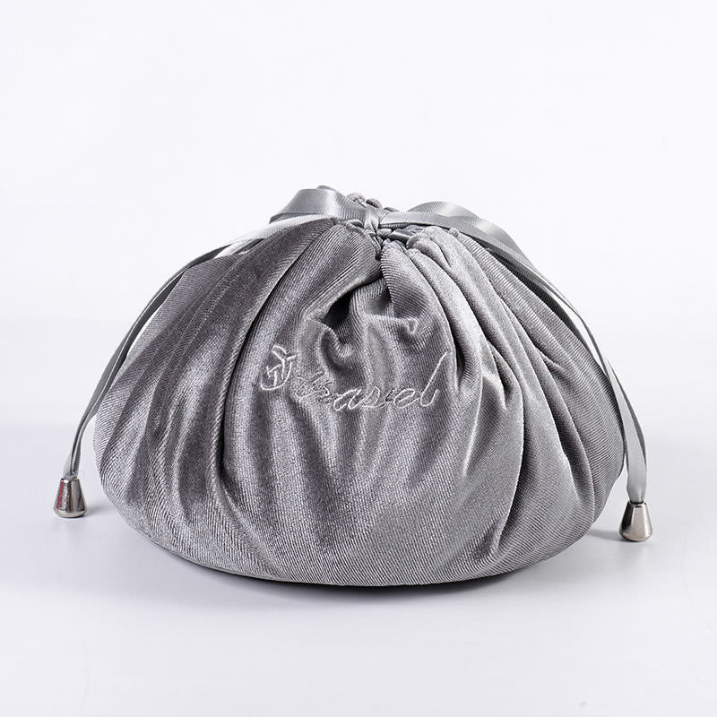 Nouveaux sacs cosmétiques en velours avec oreilles de lapin de dessin animé, trousse de maquillage, sacs cadeaux auto-adhésifs pour Pâques joyeuses pour filles