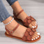 Sandales Rétro Fleurs Été Décontracté Polyvalent Bout Rond Boucle Chaussures Plates de Plage pour Femmes Nouvelles Chaussures Romaines