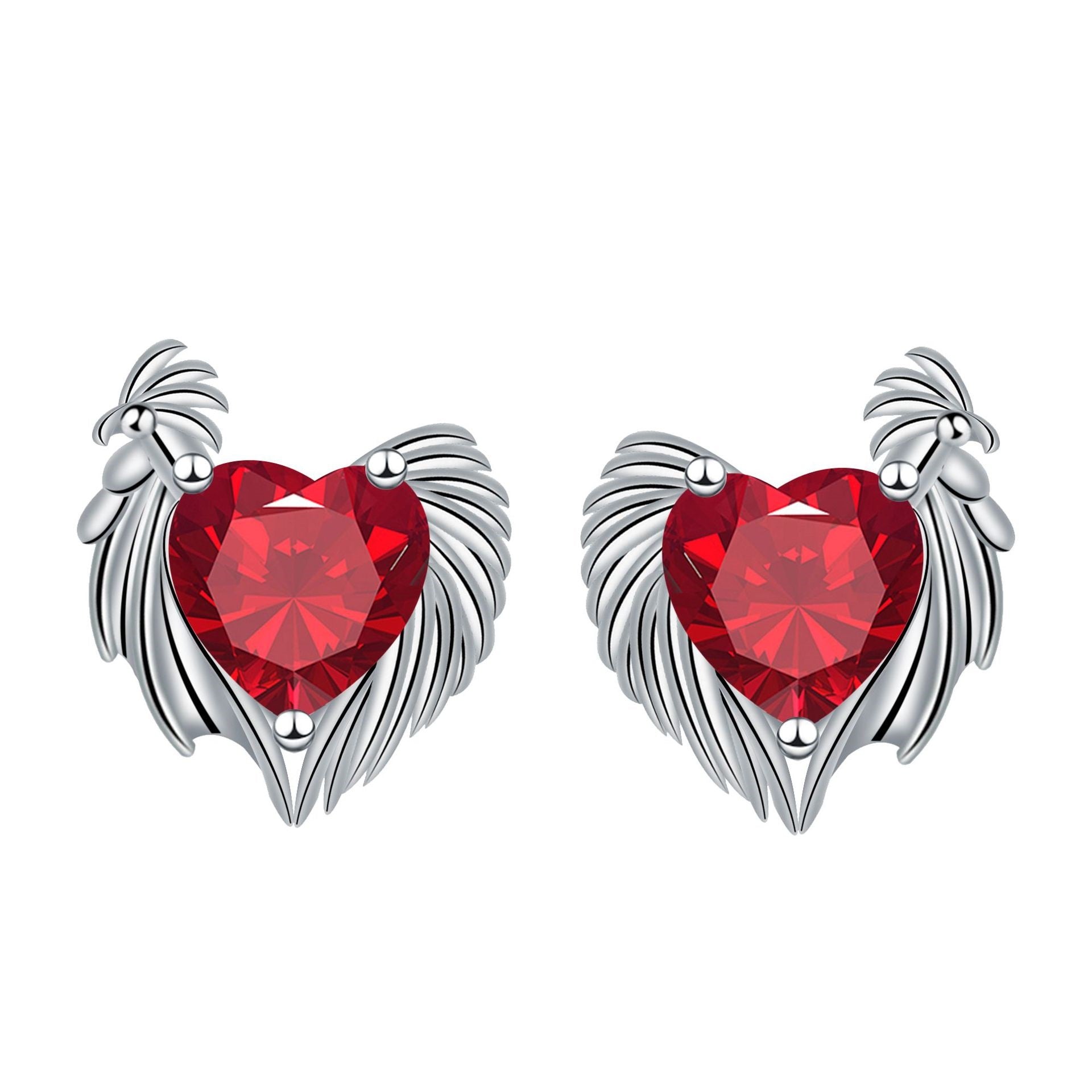 Boucles d'oreilles clous cœur élégantes et raffinées, bijoux de haute qualité pour femmes