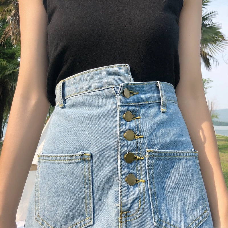 Jupe moulante taille haute et hanches