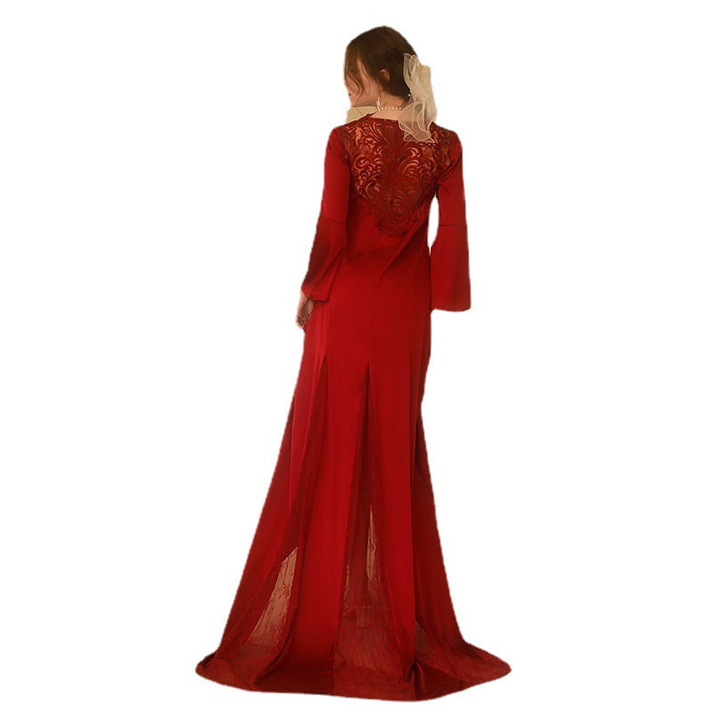 Robe longue de mariée pour femme