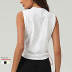 Nouveau Gilet de Sport en Jacquard pour Femme Débardeur sans Manches Respirant