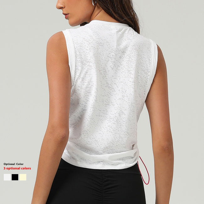 Nouveau Gilet de Sport en Jacquard pour Femme Débardeur sans Manches Respirant Main Image