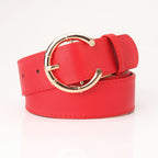 Ceinture pour femmes, boucle ardillon en alliage, boucle en forme de C