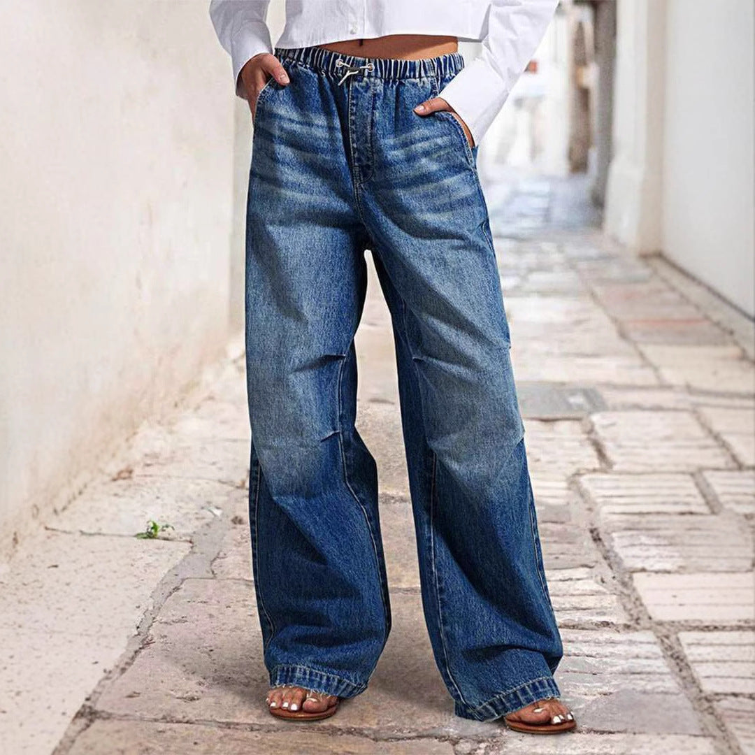 Jeans amples pour femmes de style européen et américain