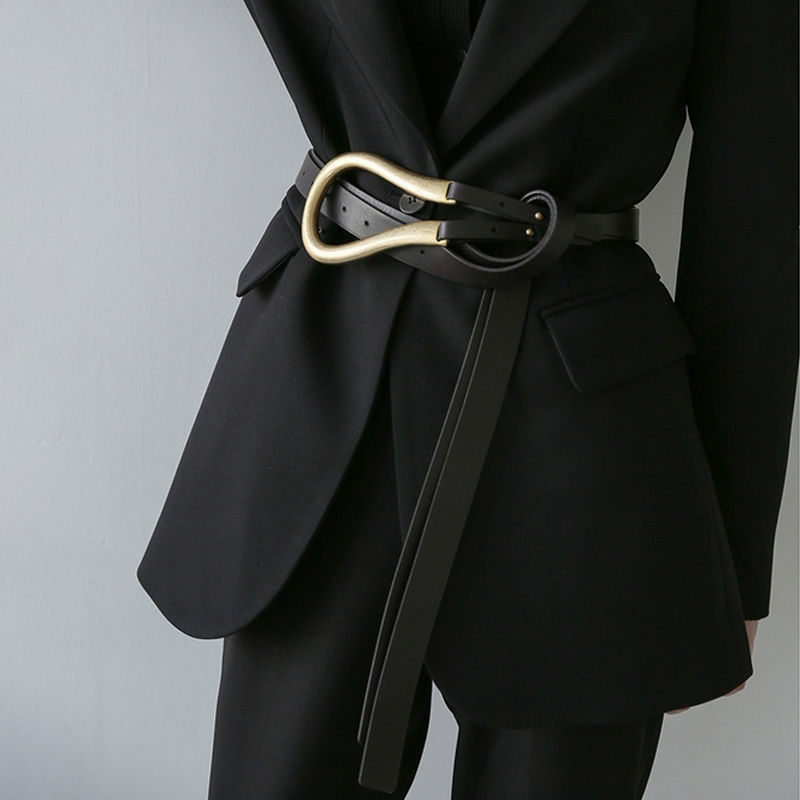 Ceinture Vachette avec boucle pour femme, costume cool