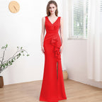 Robe de Soirée Femme Haut de Gamme Élégante Simple et Luxe Léger