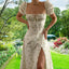 Robe à fines bretelles fleurie moulante pour femme