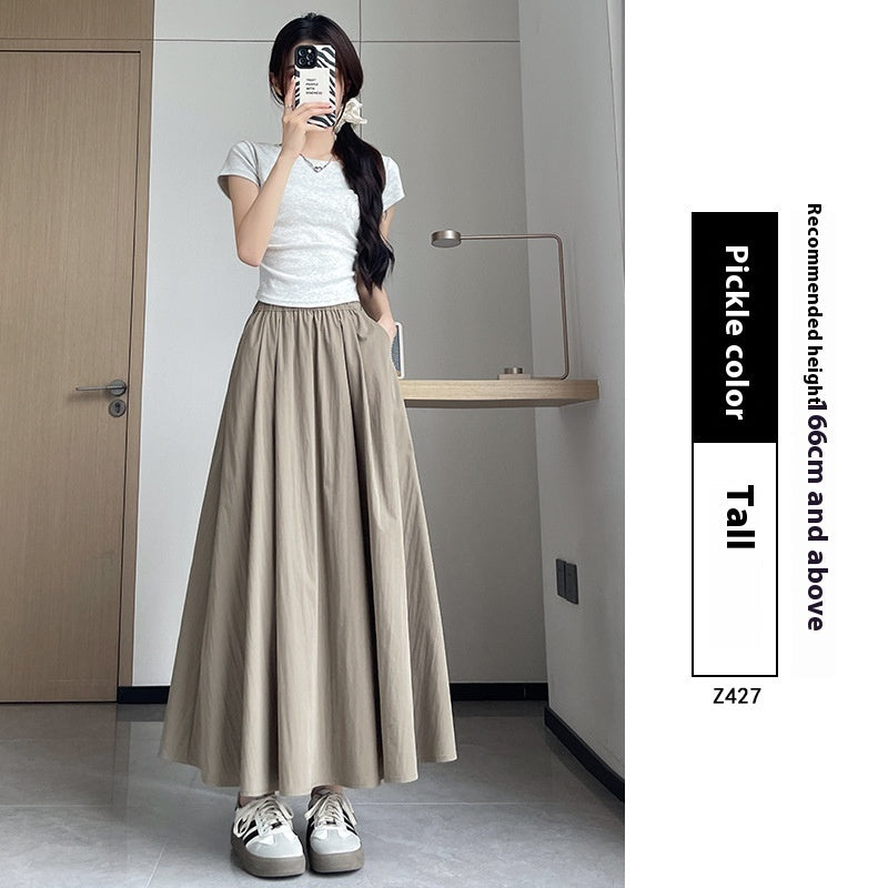 Robe Plissée Amincissante Taille Haute Évasée d'Été