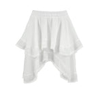 Robe à gâteau en dentelle blanche à double épaisseur avec un sens du design printanier pour femmes