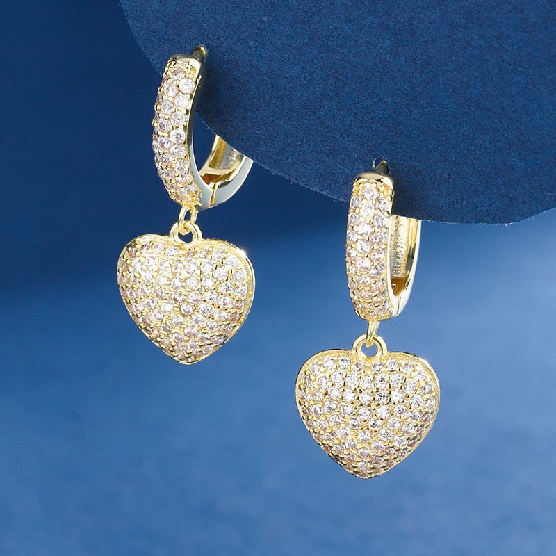 Boucles d'oreilles cœur, style européen et américain, nouveaux bijoux d'été pour femmes
