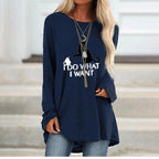 Printed long sweater