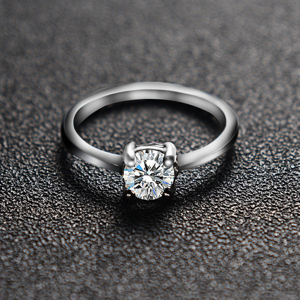 Bagues de mariage personnalisées en zircon de couple