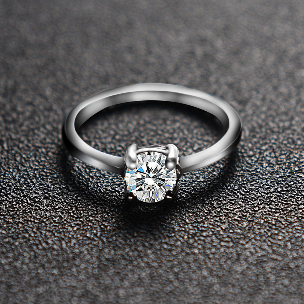 Bagues de mariage personnalisées en zircon de couple
