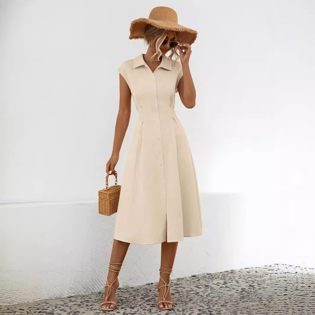 Robe chemise gilet pour femme