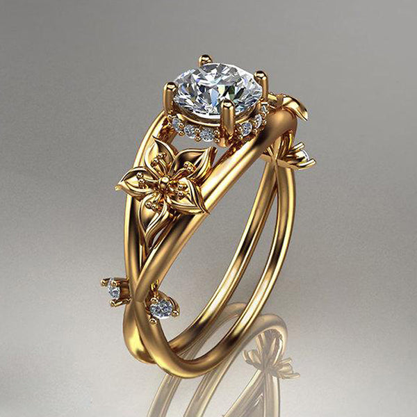 Bague en diamant "Fleur Créative" Bijou Tendance pour Femme