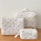 Trousse de maquillage grande capacité à nœud papillon