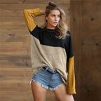 Pull femme rayé bicolore à col rond