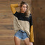 Pull femme rayé bicolore à col rond