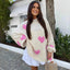 Pull en maille lâche color-block pour femme