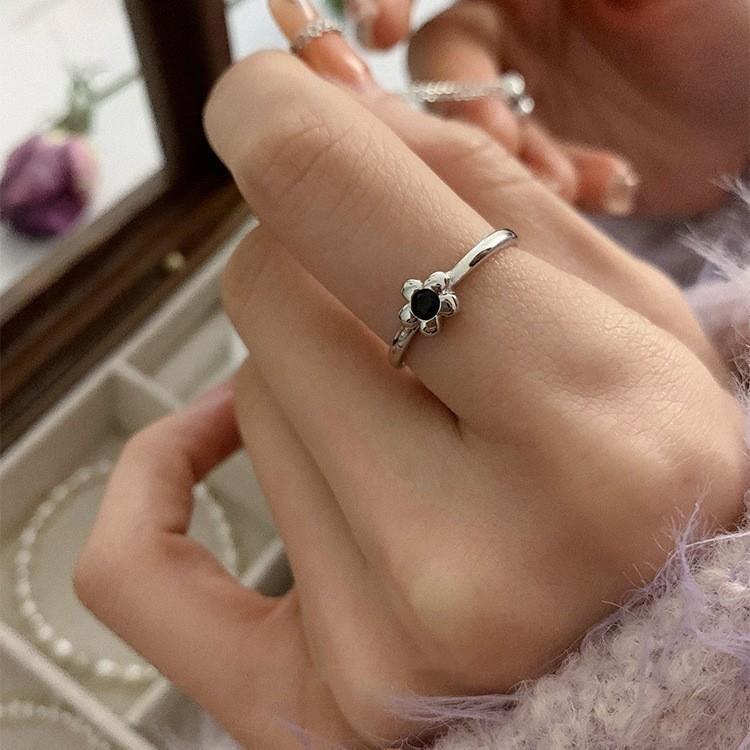 Bagues empilables en argent sterling 925 irrégulières de style INS pour femmes, simples, inaltérables et polyvalentes