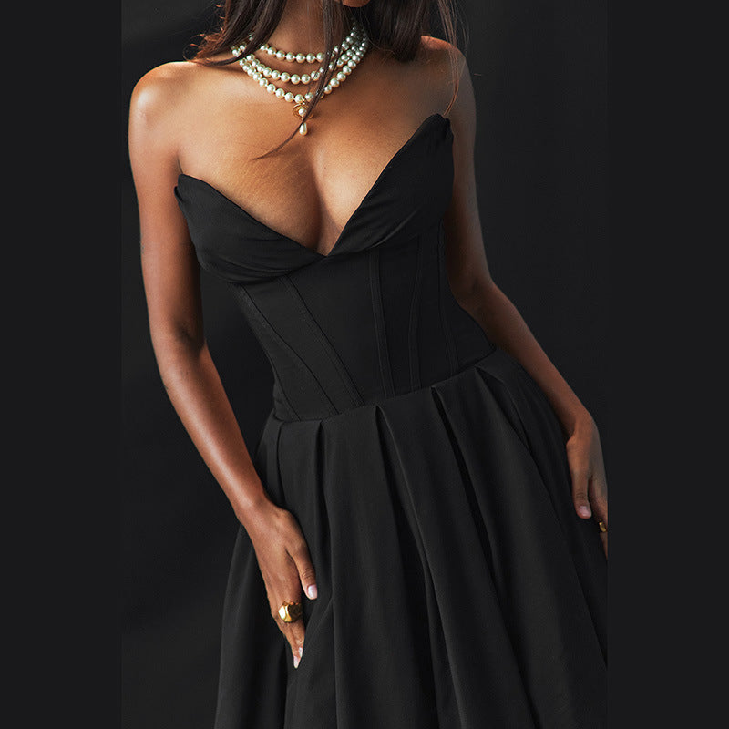 Nouvelle robe bustier tendance pour femmes