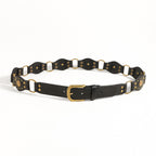 Ceintures vintage pour hommes et femmes avec jolie boucle métallique rivetée Accessoires de mode punk hip-hop