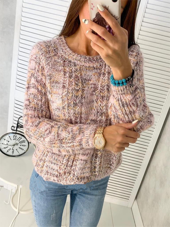 Pull femme ample à col rond Main Image