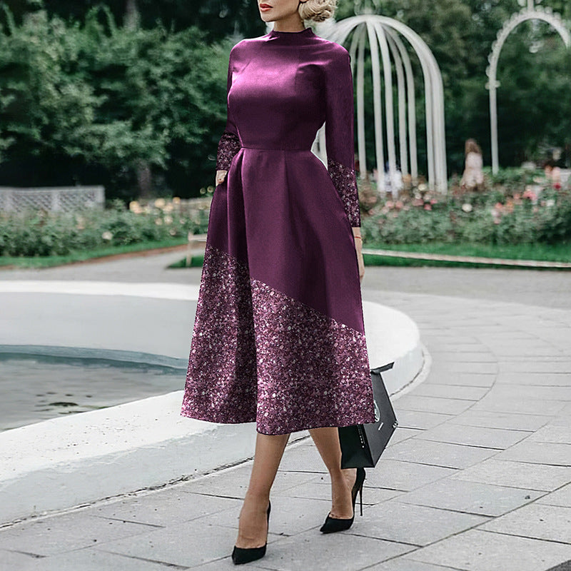 Robe moulante à manches longues pour femme