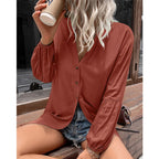 Robe chemise décontractée ample à boutonnage simple pour femme