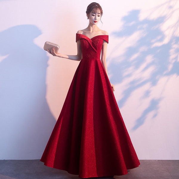 Robe de soirée rouge de fiançailles