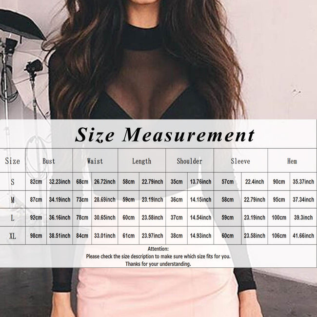 Chemisier Élastique Transparent à Manches Longues pour Femme Main Image