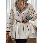 Vertical Casual Loose Sweater For Women