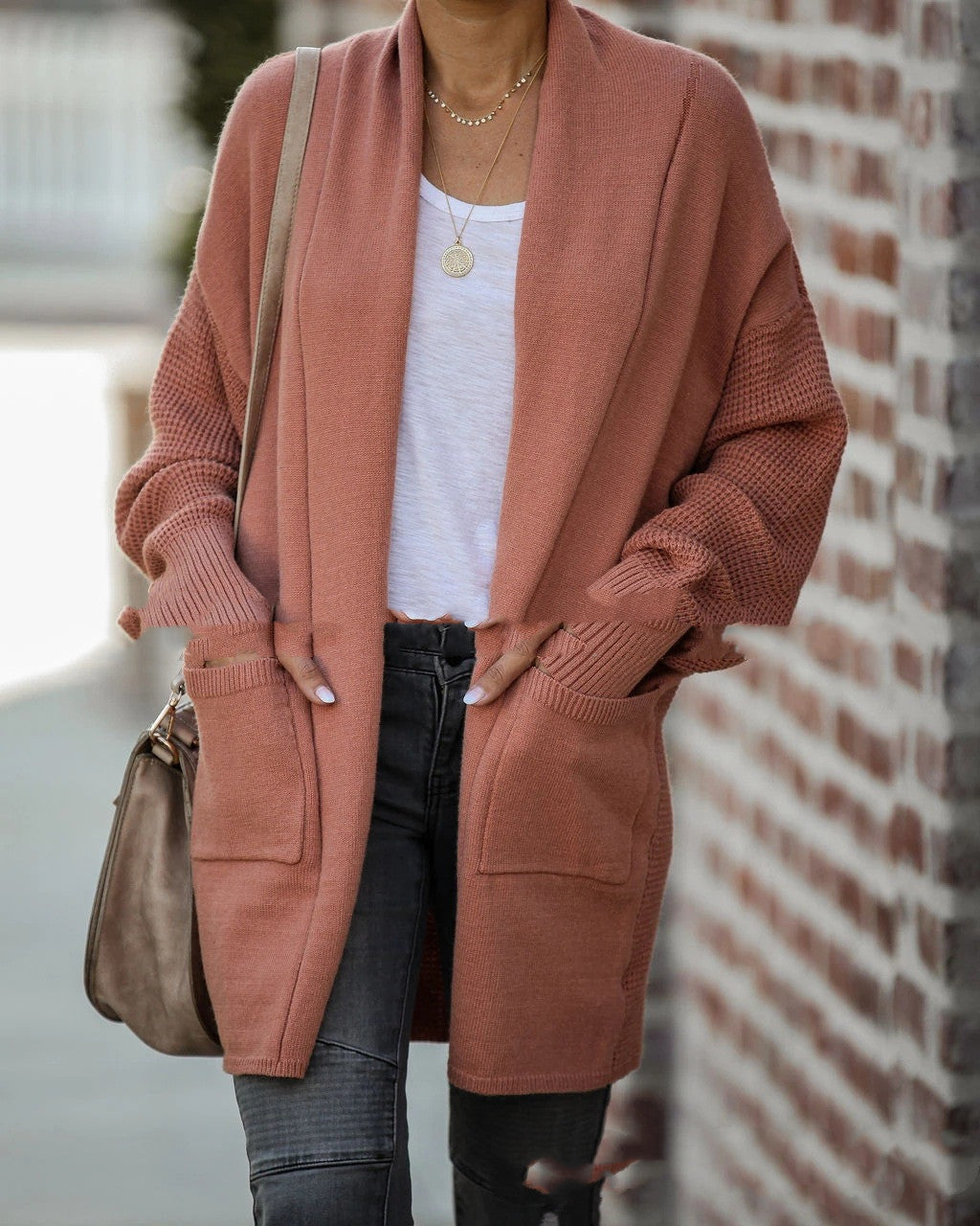 Manteau pull femme chauve-souris cardigan