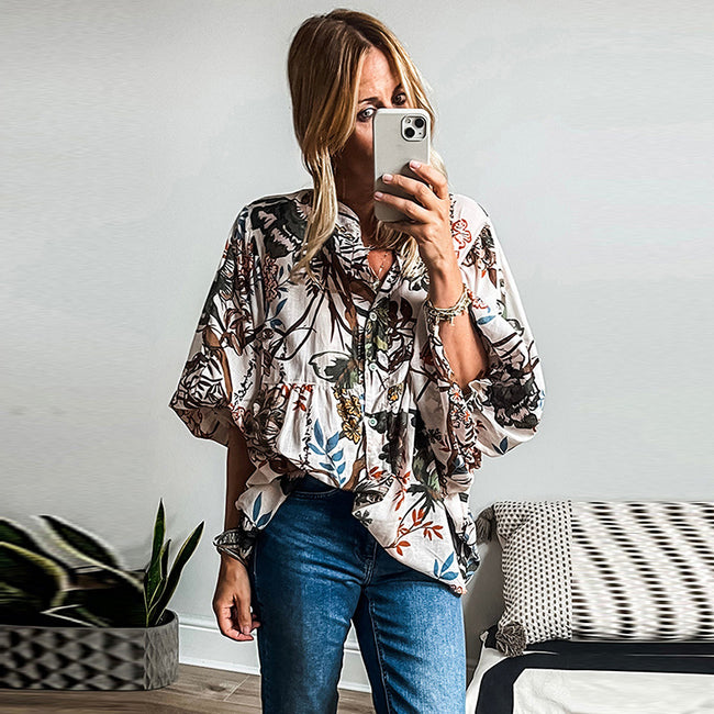 Chemise à imprimé floral passe-partout pour femme Hover Image