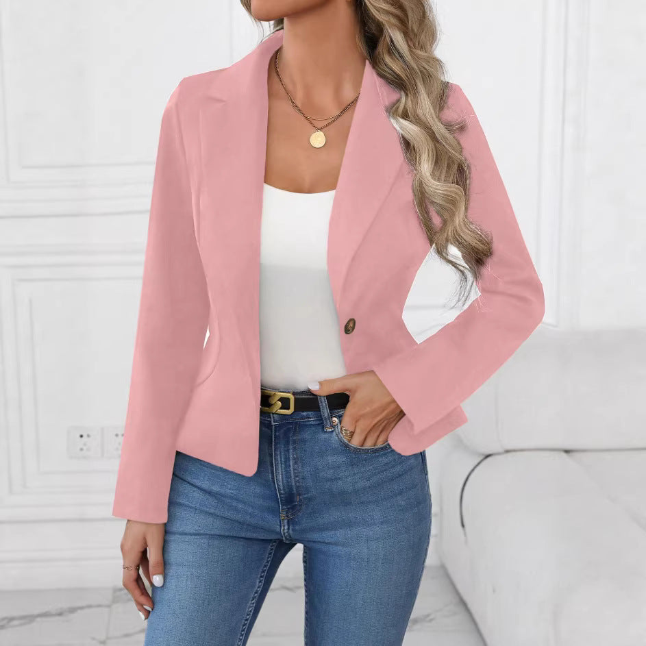 Blazer haut de gamme uni pour femme