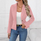 Blazer haut de gamme uni pour femme