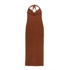 Backless Vacation Style Sheath Dress Women