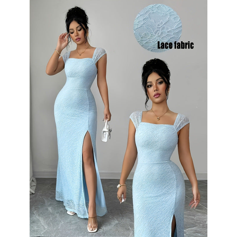 Robe longue élégante coupe ajustée pour femme