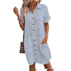 Robe à revers chemise de poche européenne et américaine