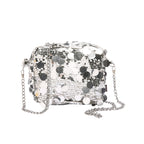 Sac bandoulière à chaîne à paillettes grande capacité pour femme