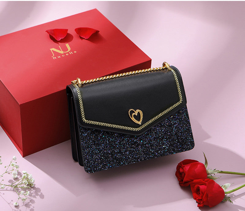 Nouveau sac à bandoulière diagonal étoilé Love Chain pour femme