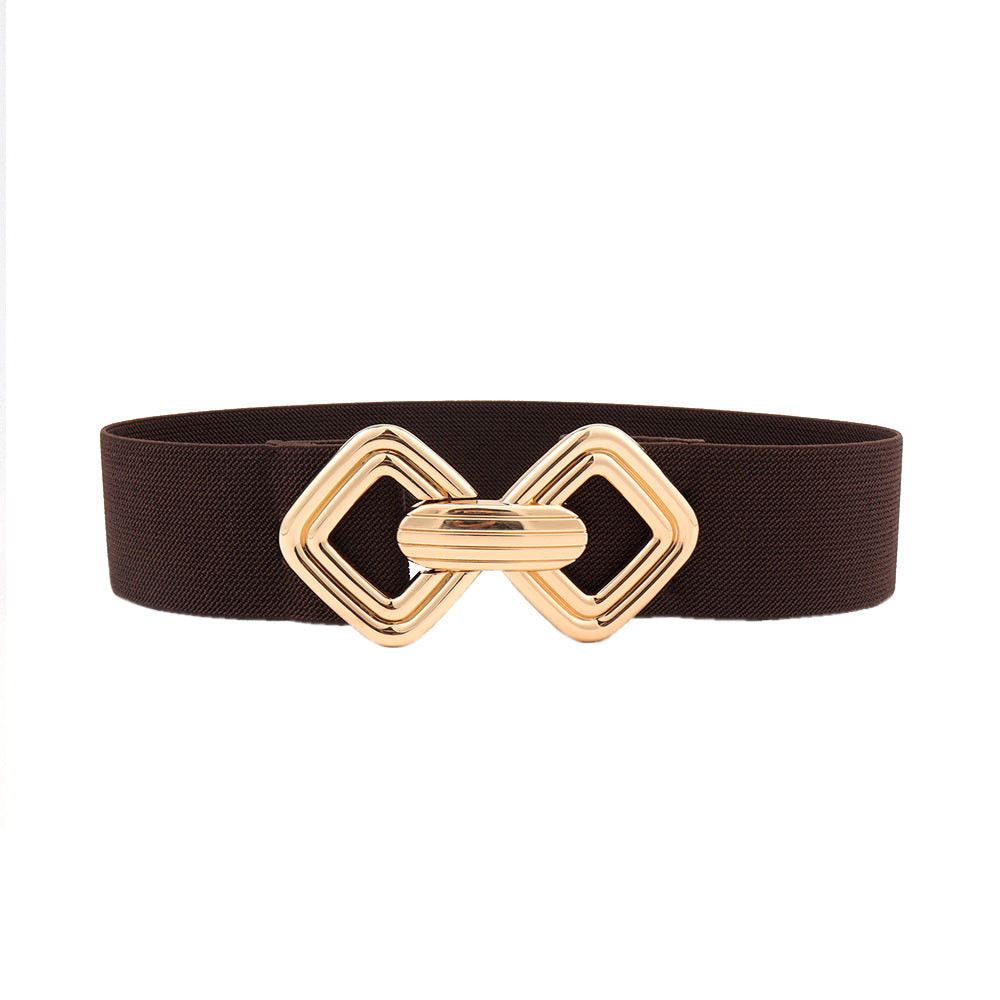 Décoration de joint de taille large pour femme avec ceinture élastique