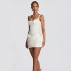 Robe bustier d'été sans manches gracieuse robes courtes pour soirée mariage vêtements de soirée
