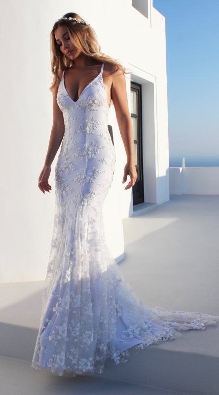 Robe de mariée sexy en dentelle pour femme