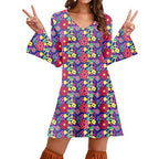 Robe imprimée hippie pour femme