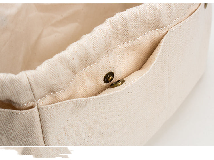 Trousse de voyage en toile de coton pour maquillage